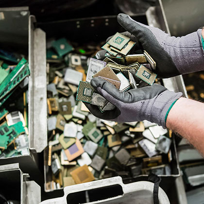 Electronic waste is recycled in appalling conditions in